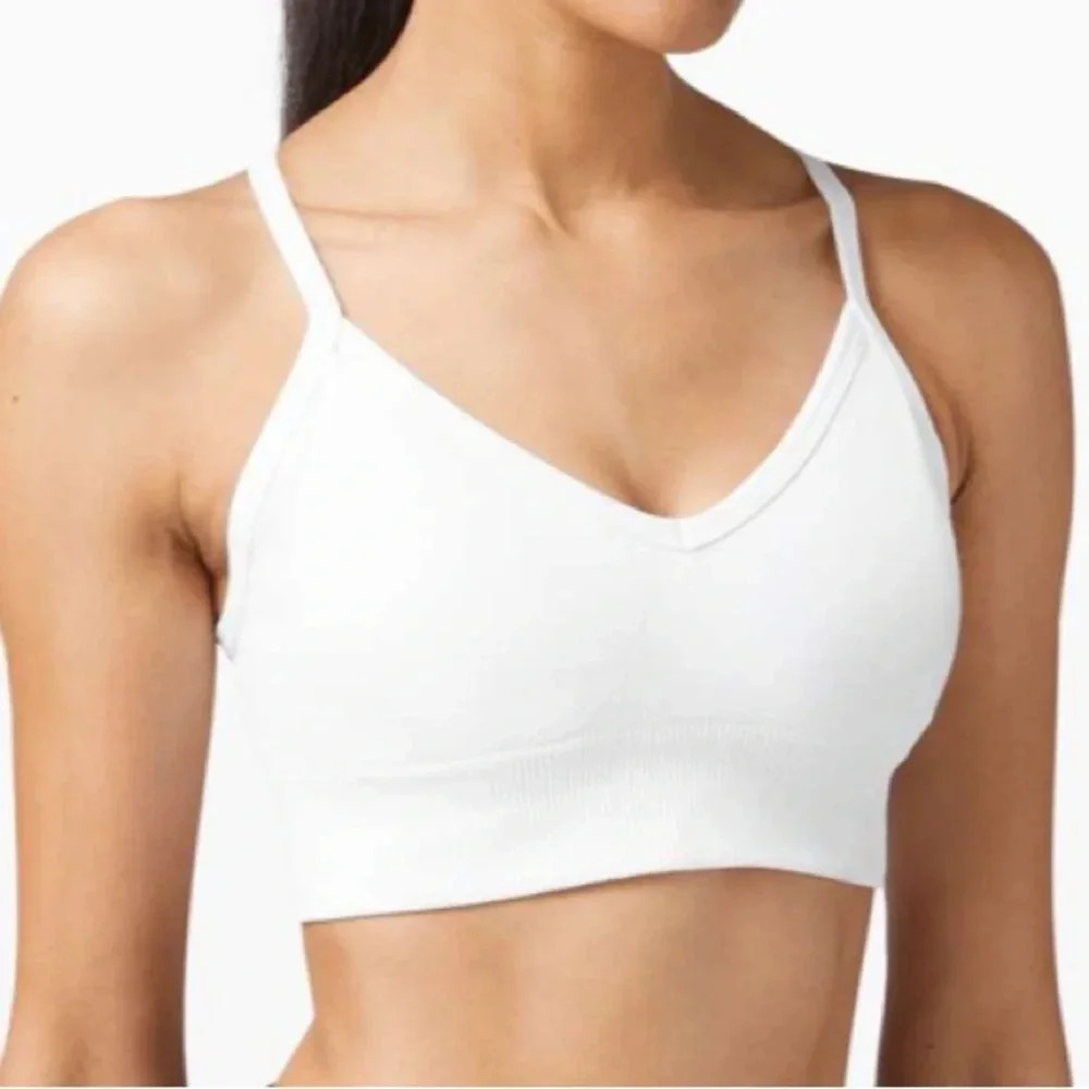 LULULEMON Ebb to street bra, white, size 6 - Picture 1 of 6